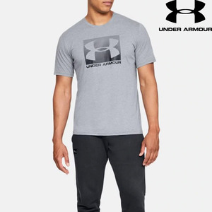 언더아머 1329581035 박스드 루즈핏 브랜드 로고 티셔츠 남자 반팔티
